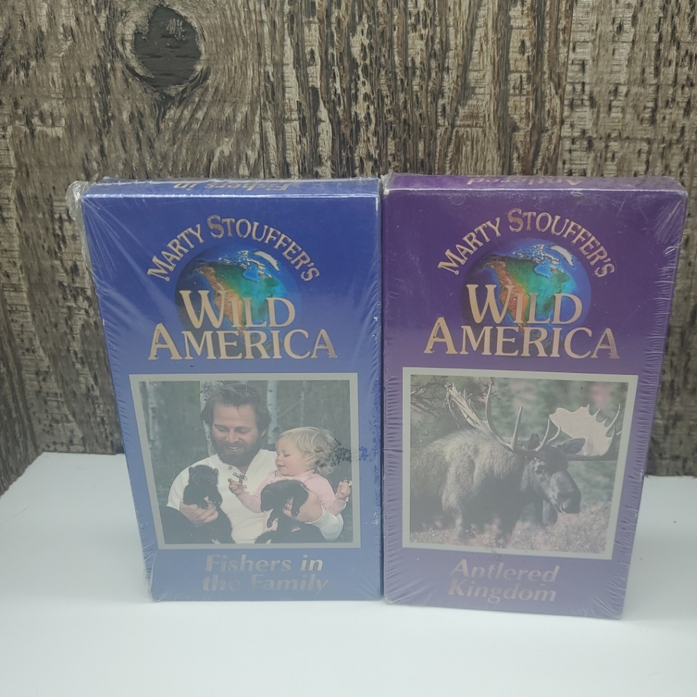 Wild America Fishers In The Family & Antlered Kingdom VHS Brand New Sealed